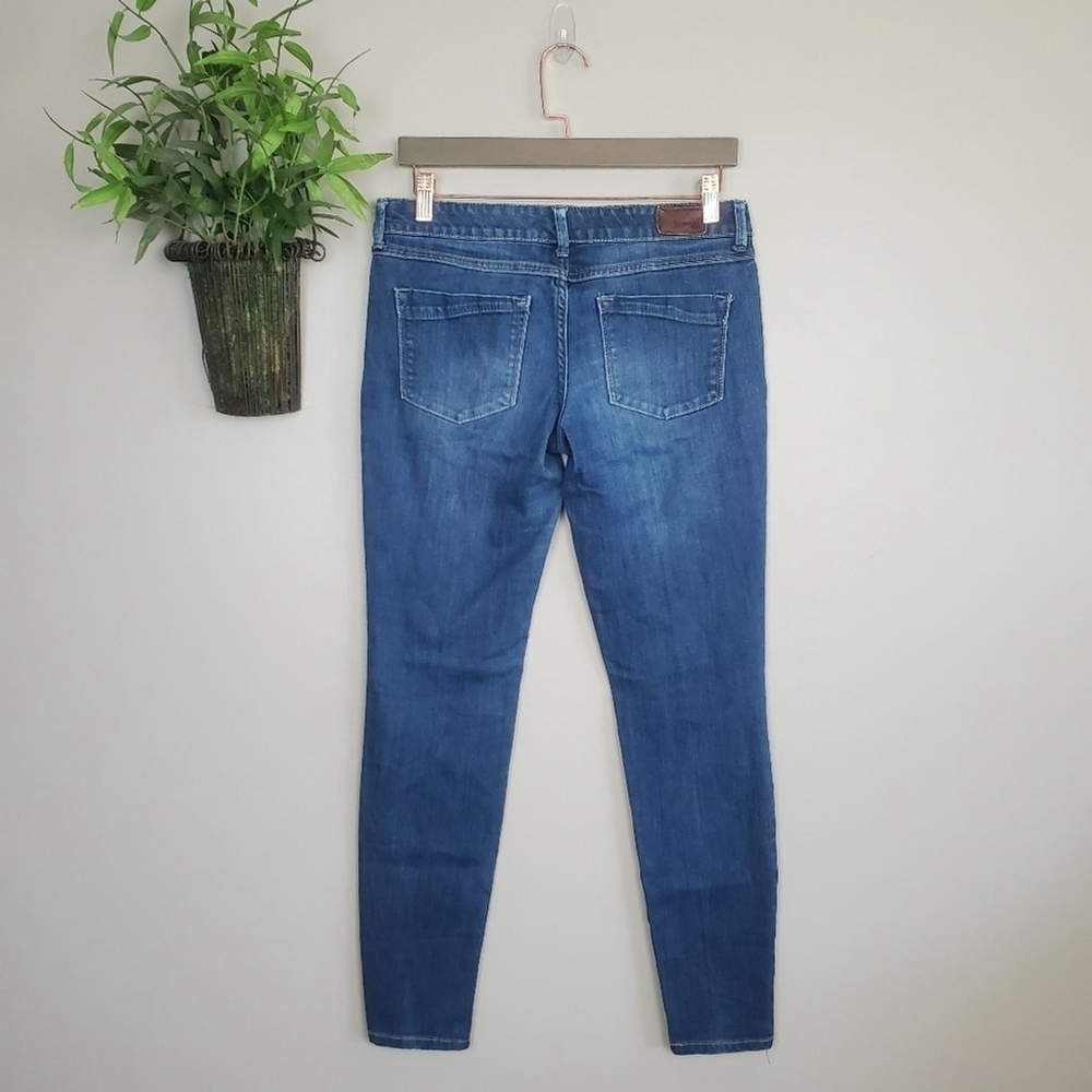 Express 6 Vintage Low Rise Skinny Medium Wash Jegging stretch Jeans Y2K - Picture 10 of 15
